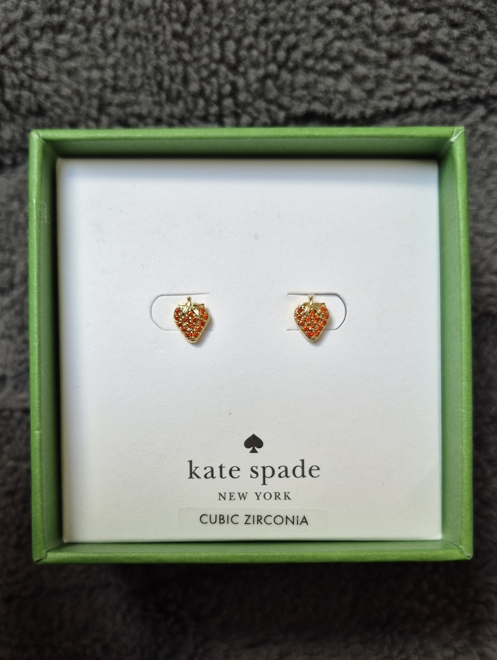 Kate Spade Dainty Strawberry Stud Earrings, New In Box!